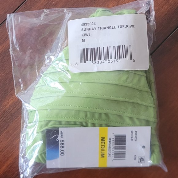 ISABELLA ROSE Sunray Triangle Bikini Top(M) Kiwi|*FLIRTY & FUN, SExY w SOFT PADS - Picture 4 of 8